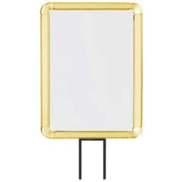 Lavi Industries , Vertical Fixed Sign Frame, , 8.5" x 11", For 13' Posts, Gold 50-1141F12V-S/GD